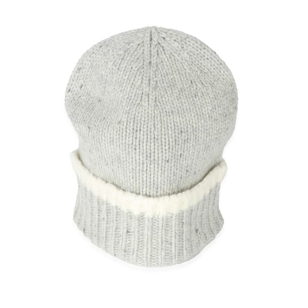 128735 stamp Chanel 22K Grey Cashmere CC Hat