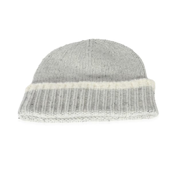 128735 sv Chanel 22K Grey Cashmere CC Hat