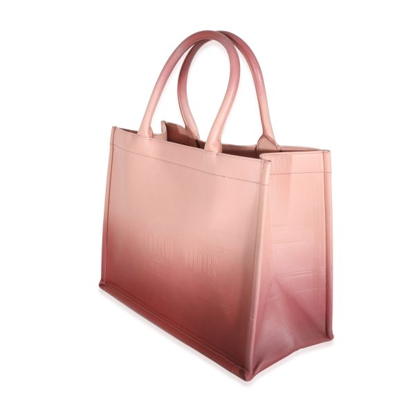 129114 sv Christian Dior Pink Gradient Leather Medium Book Tote