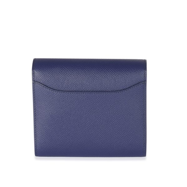 129455 pv Hermès Epsom Iris Constance Compact Wallet GHW