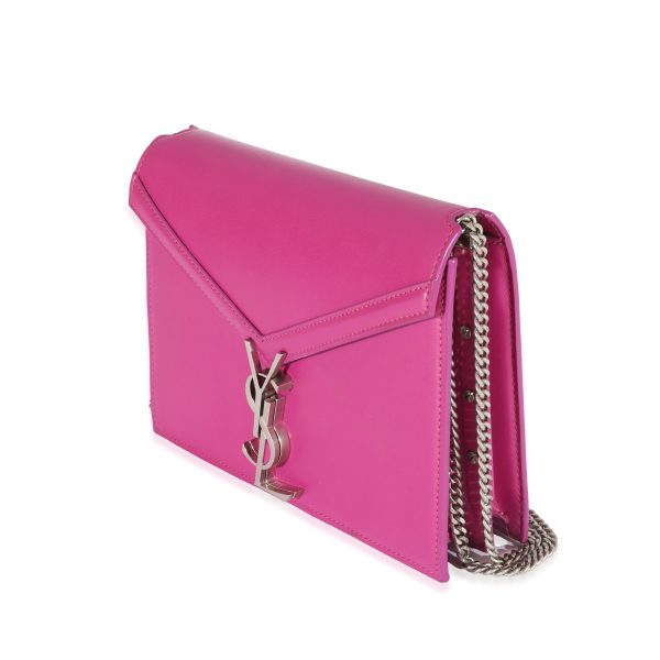 129493 sv Saint Laurent Fuchsia Calfskin Cassandra Monogram Chain Bag