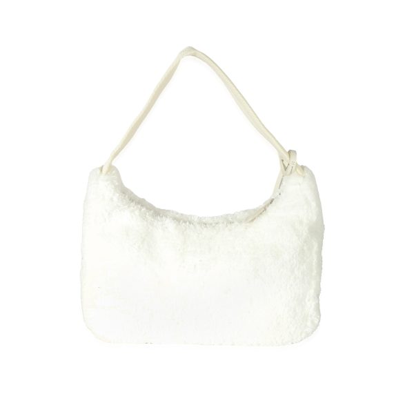 129969 pv Prada White Terry Re Edition 2000 Mini Bag