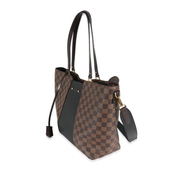 130105 pv Louis Vuitton Canvas Damier Ebene Taurillon Jersey Tote