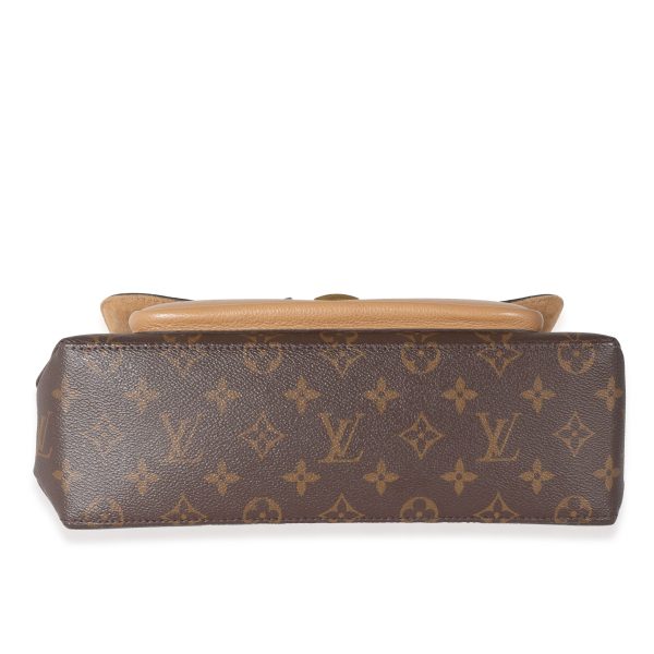 132141 box Louis Vuitton Sesame Leather Monogram Canvas Marignan Bag