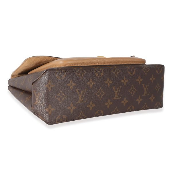 132141 bv Louis Vuitton Sesame Leather Monogram Canvas Marignan Bag