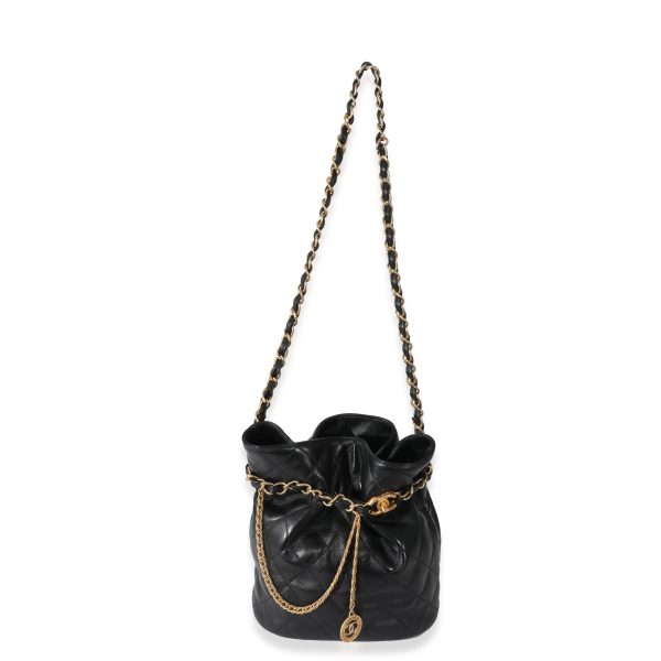 132180 bv Chanel 23S Black Lambskin Small Bucket Bag