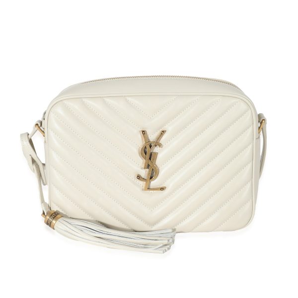 132611 fv Saint Laurent Crema Soft Chevron Quilted Leather Lou Camera Bag