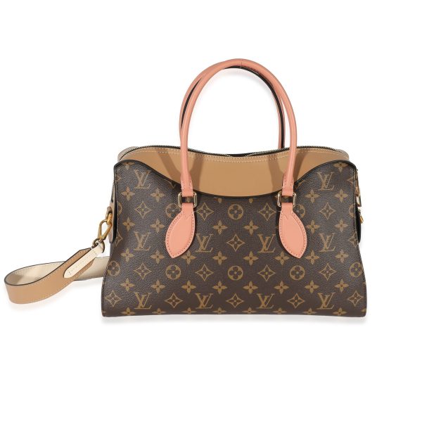 132625 stamp Louis Vuitton Monogram Canvas Sesame Peach Tuileries