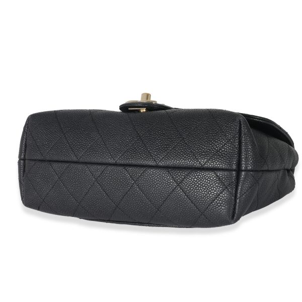 132743 box Chanel Black Quilted Caviar Small City Walk Flap Bag