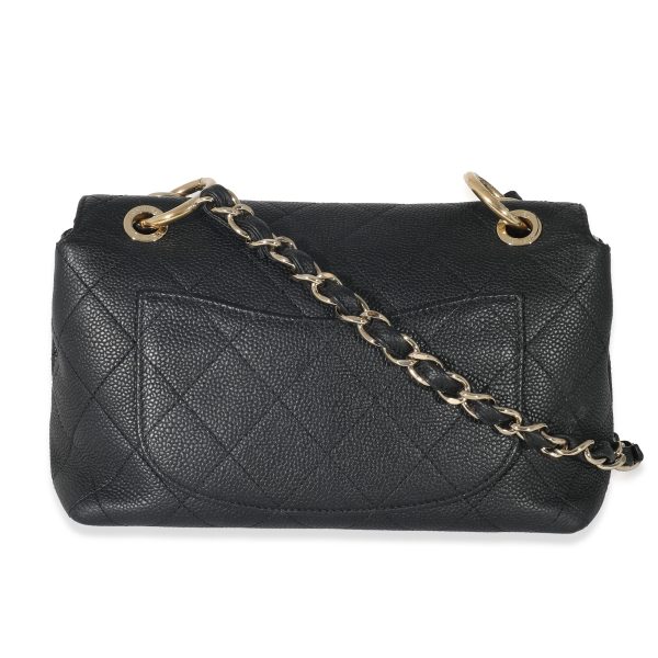 132743 pv Chanel Black Quilted Caviar Small City Walk Flap Bag