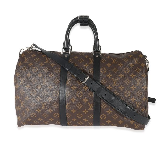 132820 fv Louis Vuitton Monogram Macassar Keepall Bandoulière 45