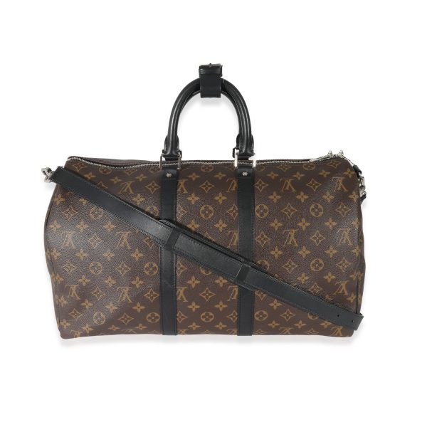 132820 stamp Louis Vuitton Monogram Macassar Keepall Bandoulière 45