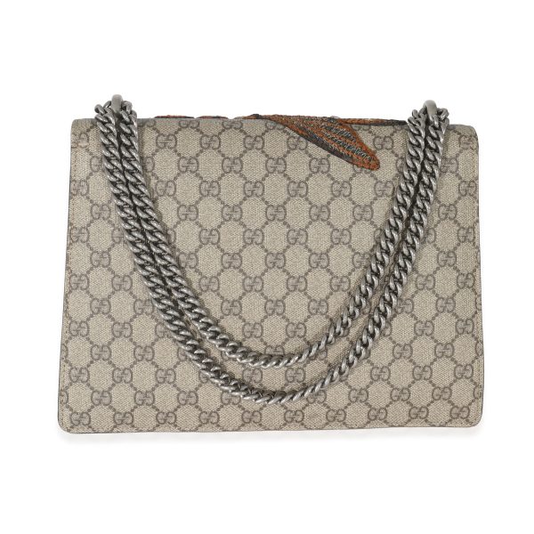 132838 pv Gucci Beige GG Supreme Monogram Bee Embroidered Medium Dionysus