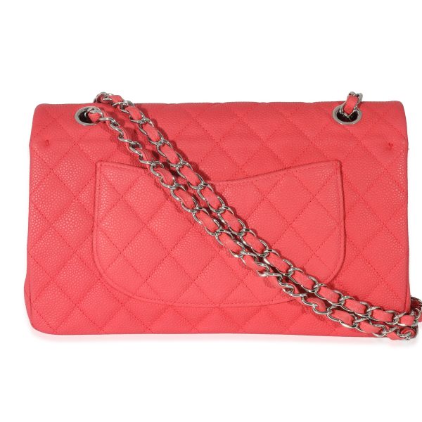 132847 pv Chanel Red Matte Caviar Medium Double Flap Bag