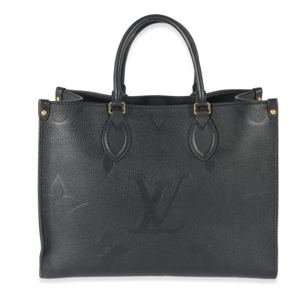 132876 fv Louis Vuitton Black Monogram Empreinte Giant Onthego MM