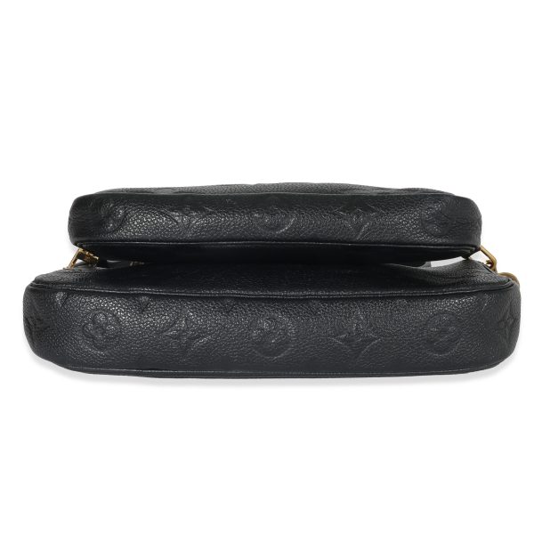 132967 stamp Louis Vuitton Black Monogram Empreinte Multi Pochette Accessoires