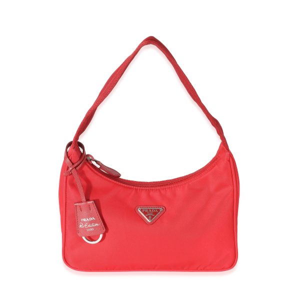 133072 fv Prada Red Nylon Re Edition 2000 Mini Bag