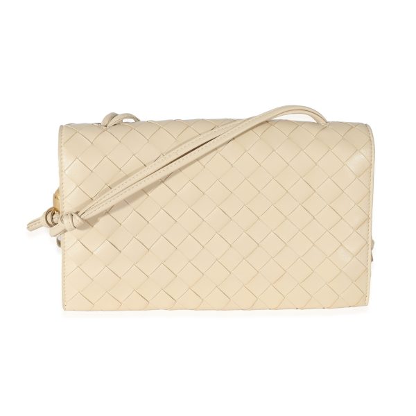 133084 fv Bottega Veneta Porridge Intrecciato Lambskin Trio Pouch