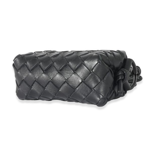 133085 box Bottega Veneta Black Intrecciato Candy Loop Bag