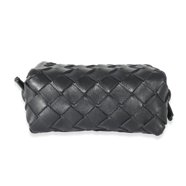 133085 stamp Bottega Veneta Black Intrecciato Candy Loop Bag