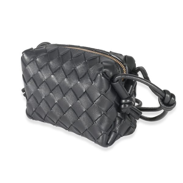 133085 sv Bottega Veneta Black Intrecciato Candy Loop Bag