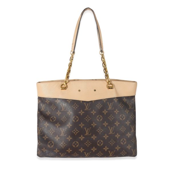 133317 fv Louis Vuitton Dune Monogram Canvas Pallas Shopper