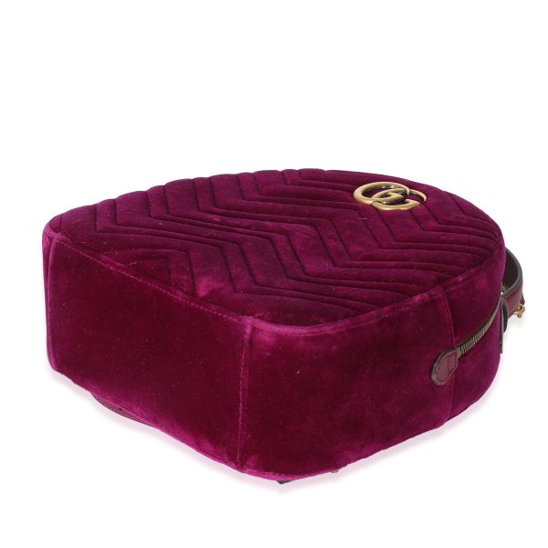 133497 box Gucci Purple Matelasse Velvet Marmont Backpack