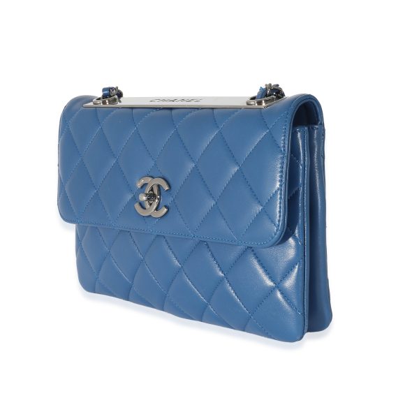 133503 sv Chanel Navy Quilted Lambskin Medium Trendy CC Flap Bag