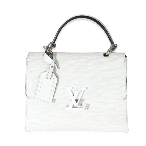 133630 fv Louis Vuitton White Epi Grenelle PM