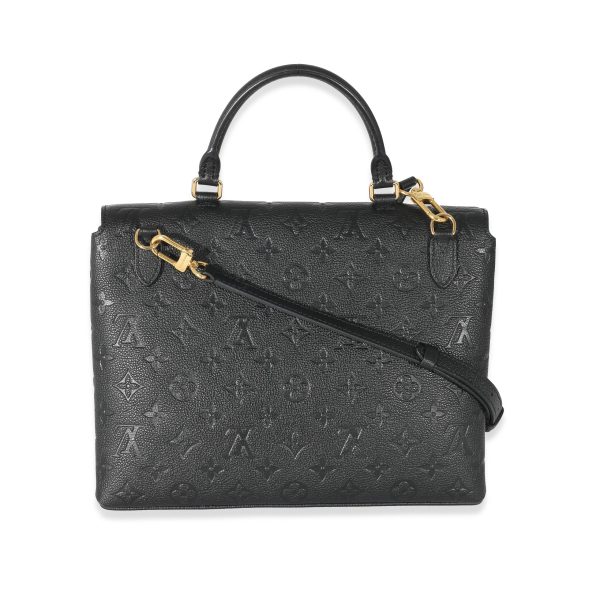 133631 pv Louis Vuitton Black Monogram Empreinte Leather Marignan