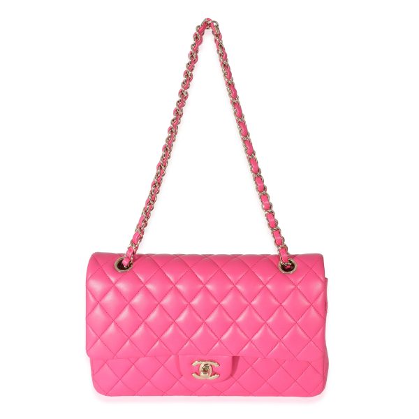 133879 bv Chanel 16C Pink Quilted Lambskin Medium Classic Double Flap Bag