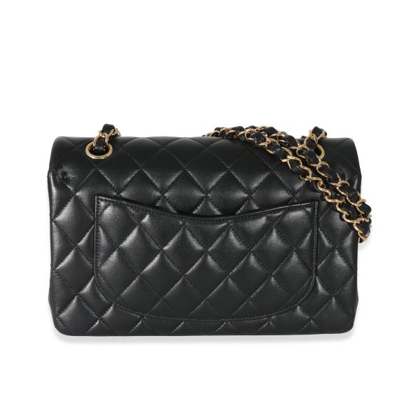 134175 bv Chanel Black Quilted Lambskin Small Classic Double Flap Bag