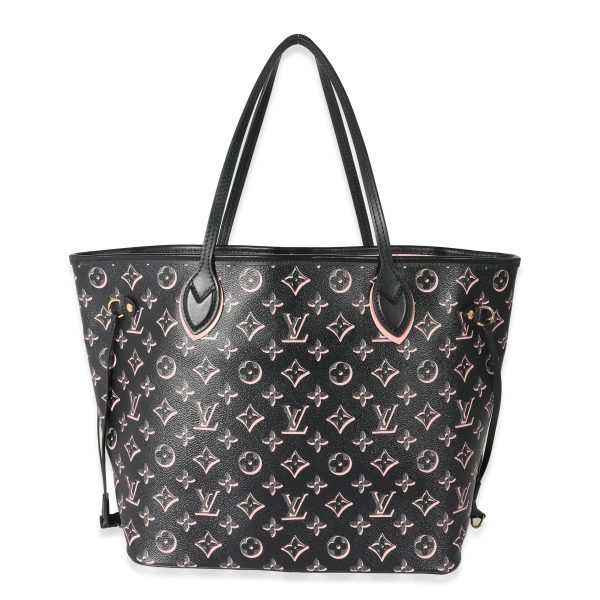 134208 bv Louis Vuitton Black Pink Monogram Canvas Fall For You Neverfull MM