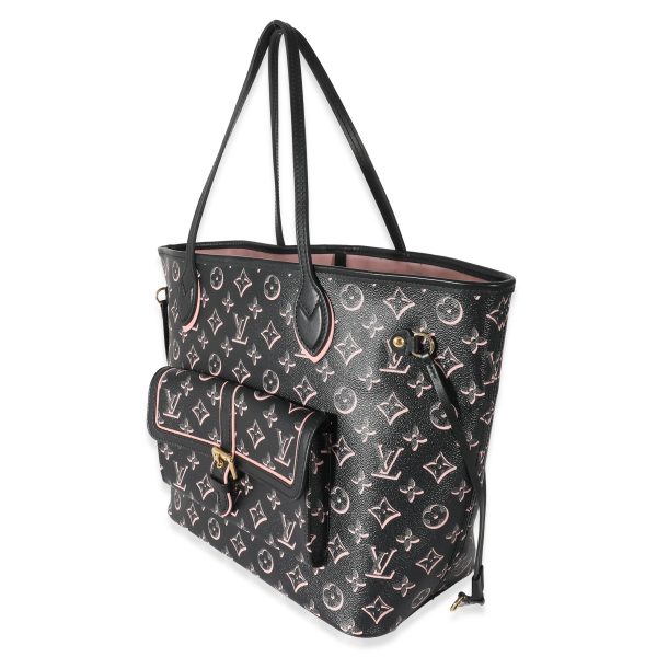 134208 sv Louis Vuitton Black Pink Monogram Canvas Fall For You Neverfull MM