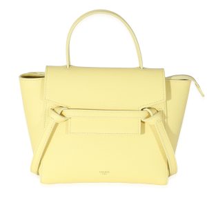 134390 fv Celine Citron Grained Calfskin Nano Belt Bag