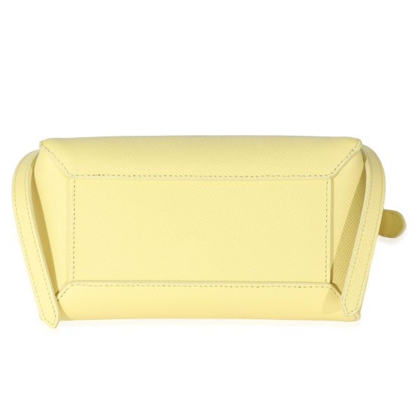 134390 pv Celine Citron Grained Calfskin Nano Belt Bag