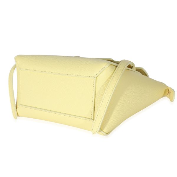 134390 stamp Celine Citron Grained Calfskin Nano Belt Bag