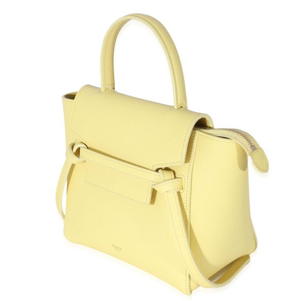 134390 sv Celine Citron Grained Calfskin Nano Belt Bag