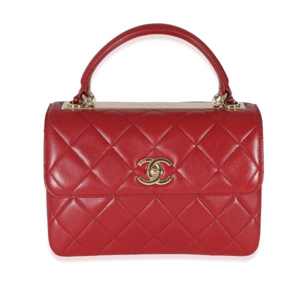 134457 fv Chanel Burgandy Quilted Lambskin Small Trendy Flap Bag