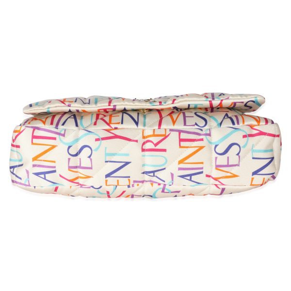 134564 stamp Saint Laurent Multicolor Satin Foulard Medium Jamie Bag