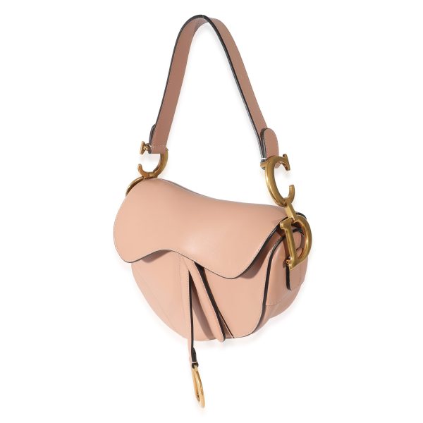 134629 sv Christian Dior Pink Smooth Calfskin Saddle