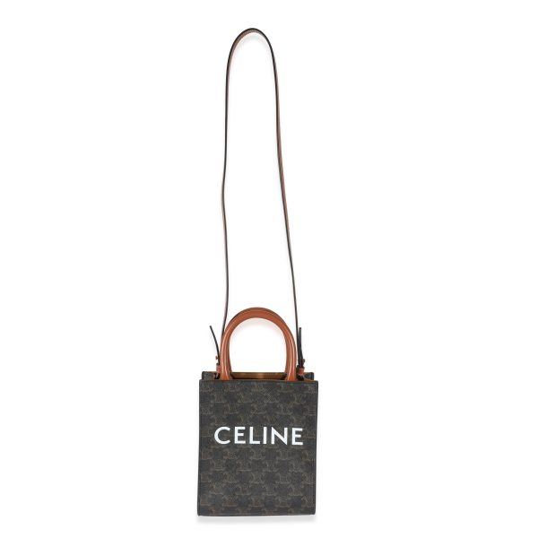 134781 bv Celine Tan Triomphe Canvas Mini Vertical Cabas Tote