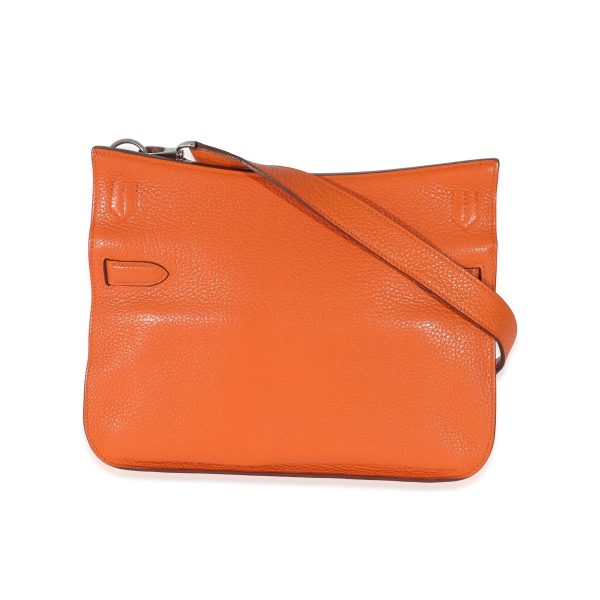 134785 pv Hermès Orange Clemence Jypsiere 28 PHW