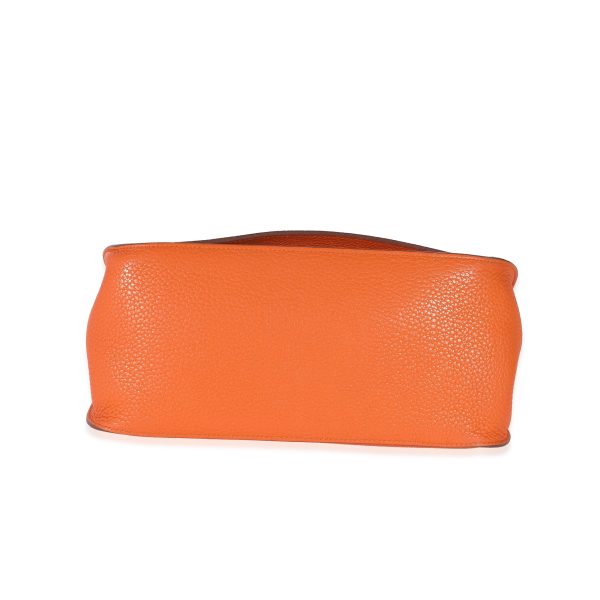 134785 stamp Hermès Orange Clemence Jypsiere 28 PHW