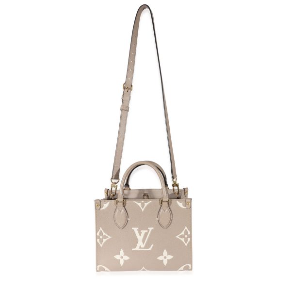 134831 bv Louis Vuitton Dove Cream Monogram Empreinte Onthego PM