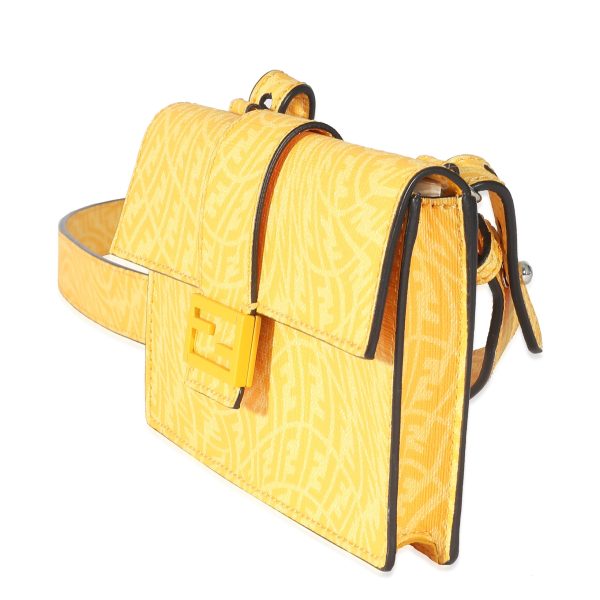 134970 sv Fendi x Sarah Coleman Mimosa Canvas FF Vertigo Baguette Belt Pouch