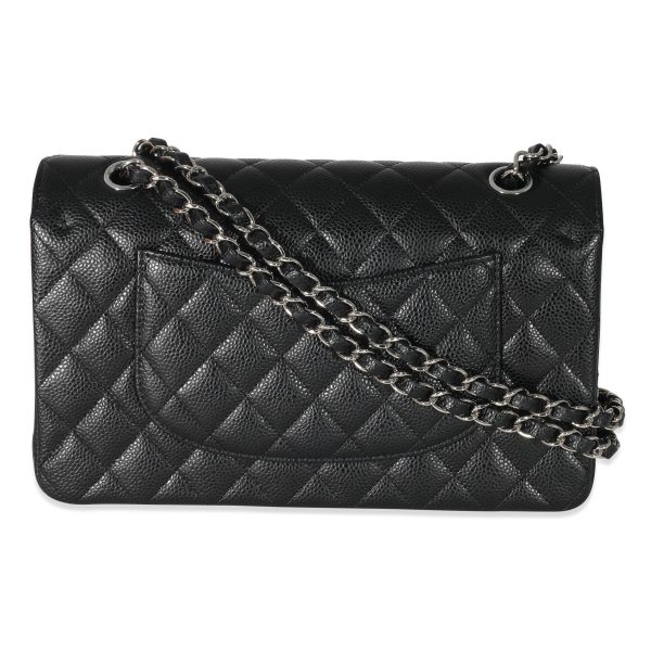 135000 pv Chanel Black Quilted Caviar Medium Classic Double Flap Bag