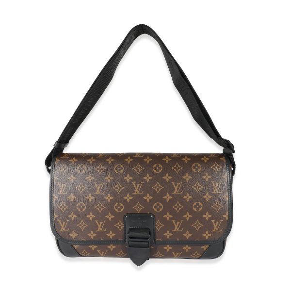 135092 fv Louis Vuitton Monogram Macassar Canvas Archy Messenger GM