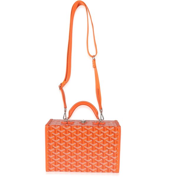 135224 bv Goyard Orange Goyardine Canvas Grand Hotel Trunk PM