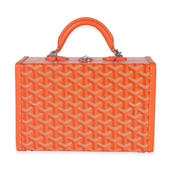 135224 fv Goyard Orange Goyardine Canvas Grand Hotel Trunk PM